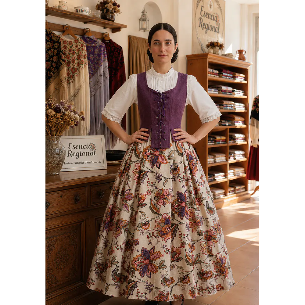 Conjunto regional de corpiño y falda Talla 38-40 |Indumentaria Aragonesa