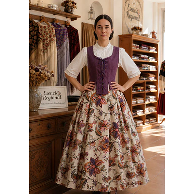 Conjunto regional de corpiño y falda Talla 38-40 |Indumentaria Aragonesa