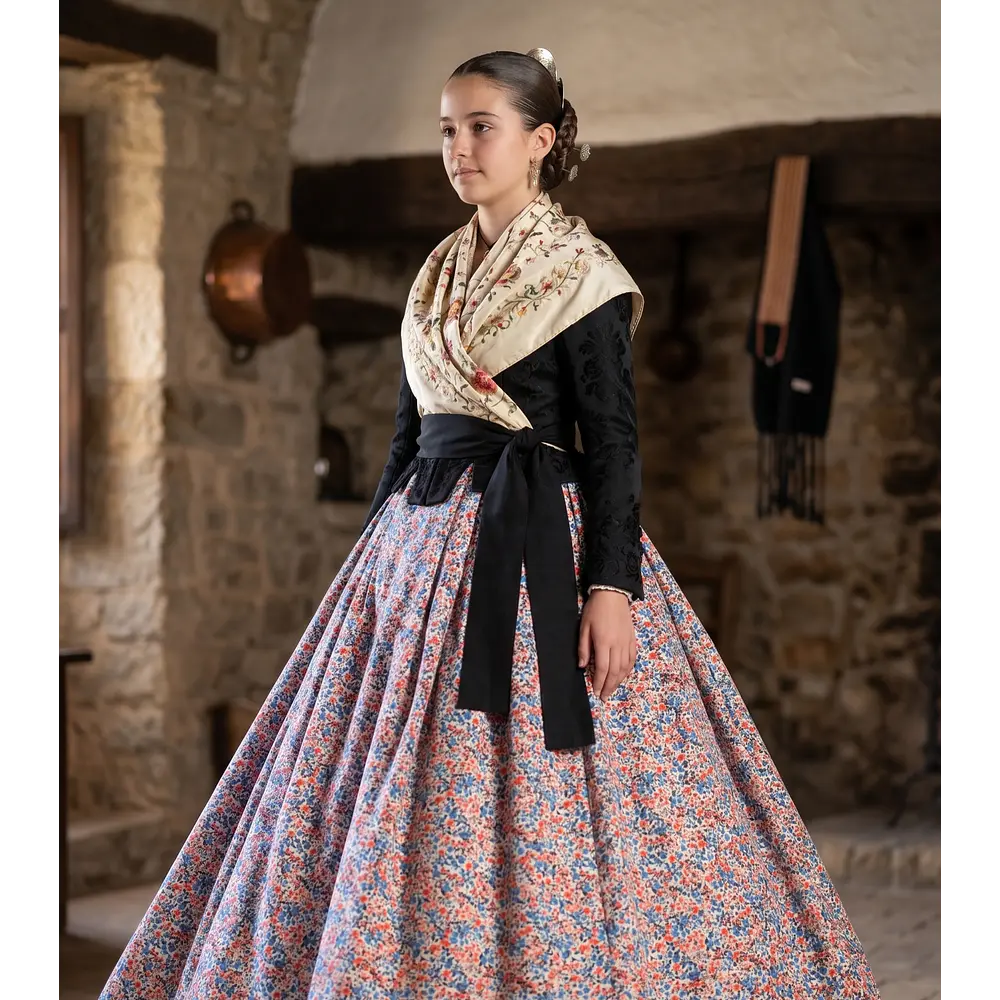 Falda de Baturra Estampado Floral- Talla 38/40