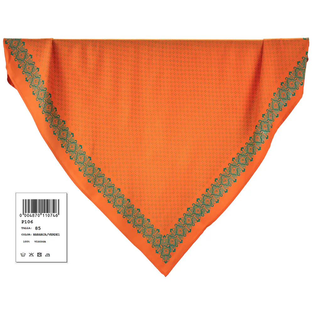 Pañuelo Regional Estampado de Viscosa 90x90 cm