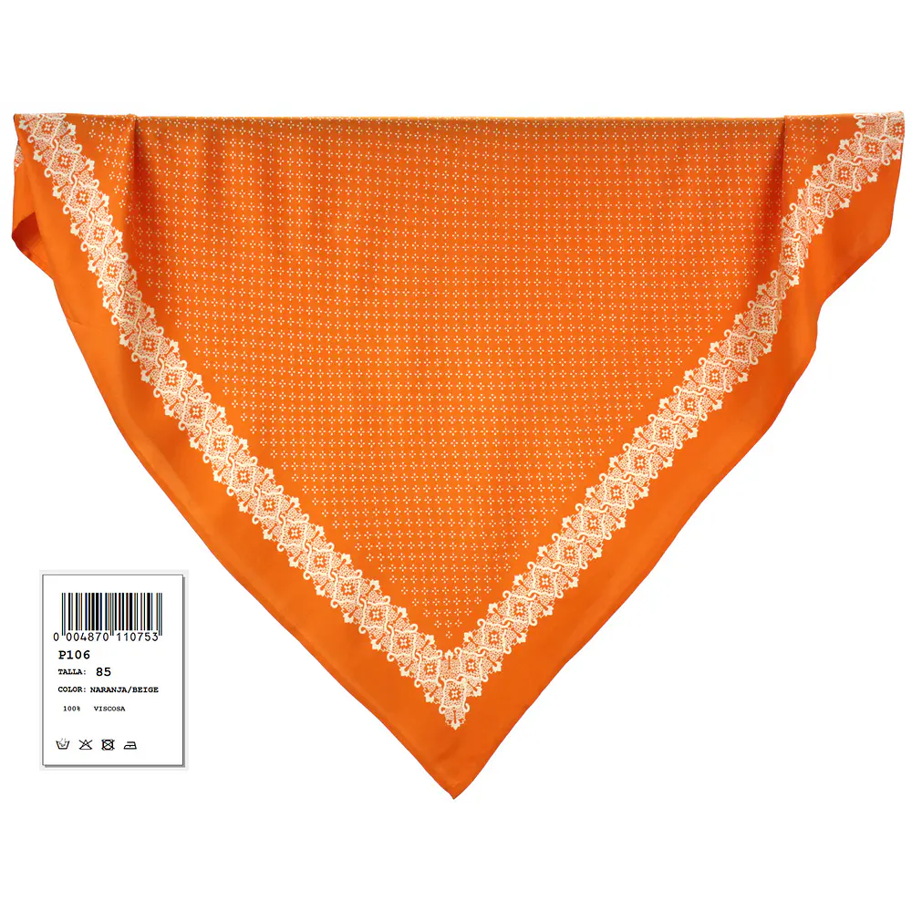 Pañuelo Regional Estampado de Viscosa 90x90 cm