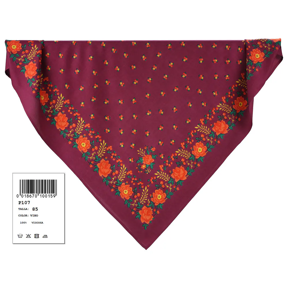 PAÑUELO REGIONAL  VISCOSA  85 CMS CABEZA O TALLE