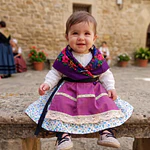 Traje de Baturra para Niña (6 a 9 meses) - Conjunto 4 Piezas Adaptable