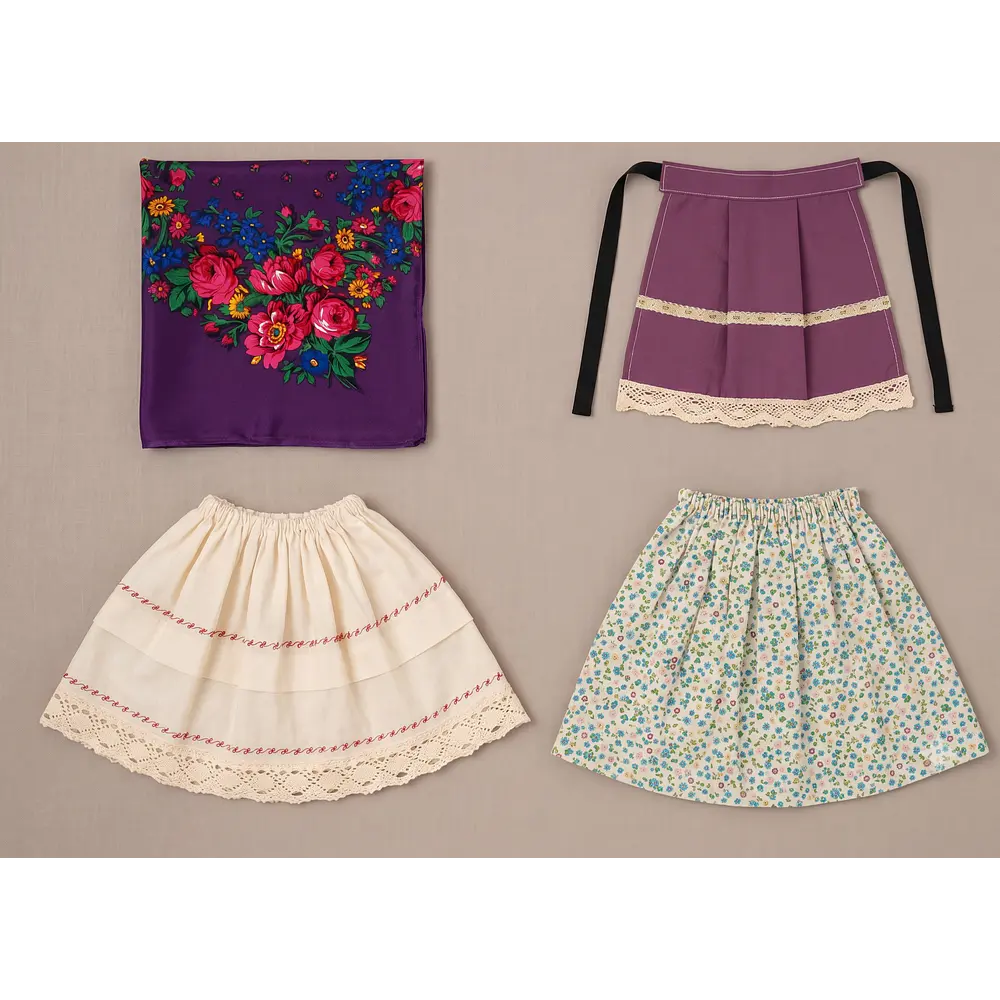 Traje de Baturra para Niña (6 a 9 meses) - Conjunto 4 Piezas Adaptable