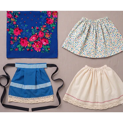 Traje de Baturra para Niña (9 a 12 meses) - Conjunto 4 Piezas Tonos Azules