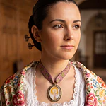 Conjunto de Medalla de la Virgen del Pilar y Cinta al Cuello (Carrasca)