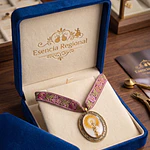 Conjunto de Medalla de la Virgen del Pilar y Cinta al Cuello (Carrasca)
