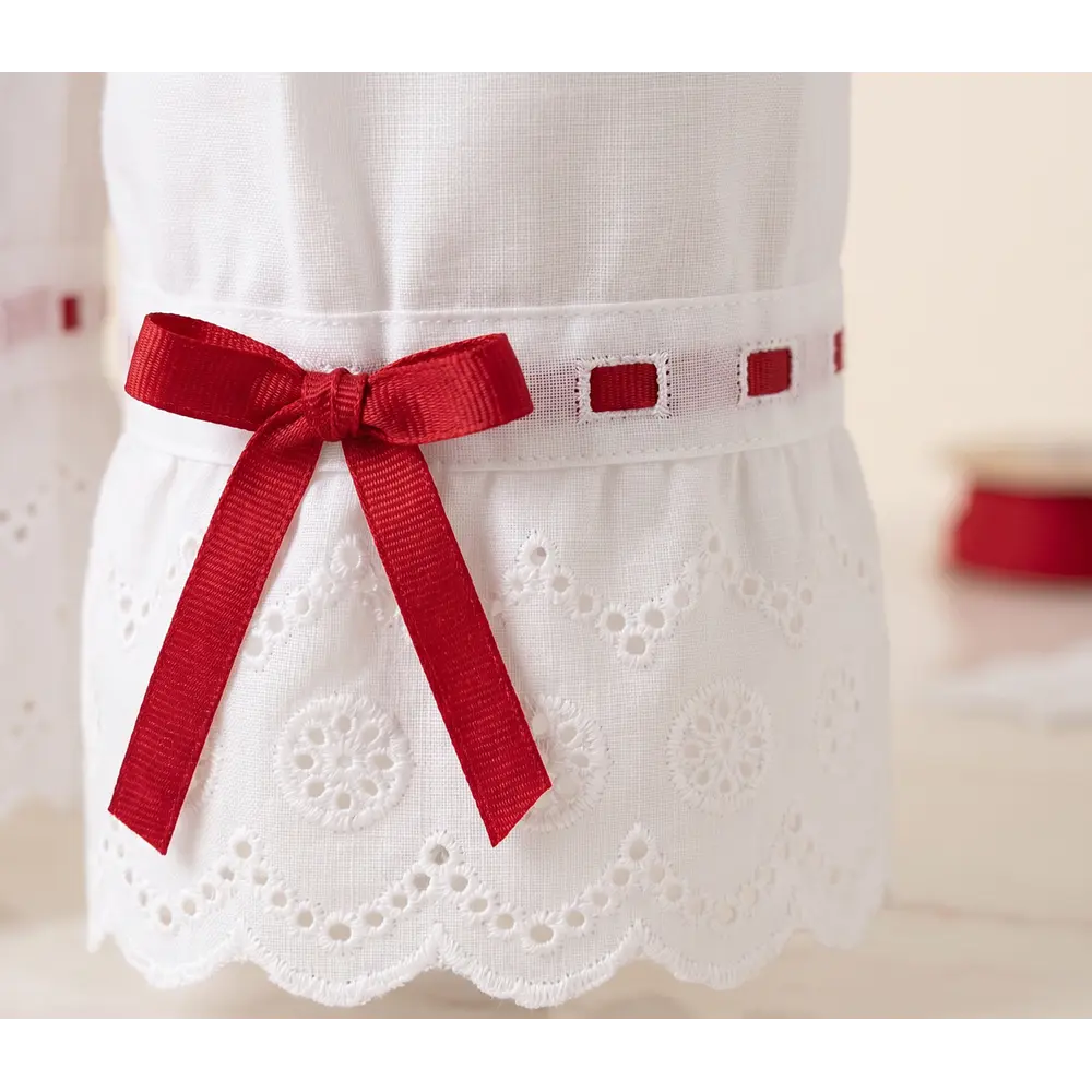 Pololos de Baturra para Niña con Pasacintas Rojo (Tallas 8 a 12)
