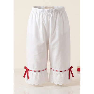Pololos de Baturra para Niña con Pasacintas Rojo (Tallas 8 a 12)