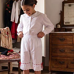 Pololos de Baturra para Niña con Pasacintas Rojo (Tallas 8 a 12)