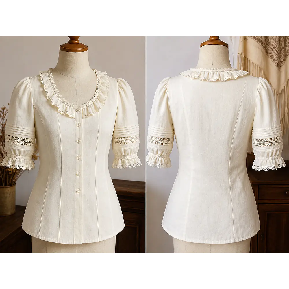 Patrón PDF Camisa Regional de Mujer Costura e Indumentaria Tradicional desde talla 36 a 60