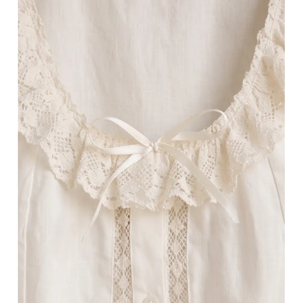 Camisa de Baturra Beige con Manga 3/4 (Talla 40)