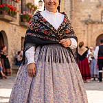 Falda de Baturra Floral con Gran Vuelo (5,60m) - Talla 42/44