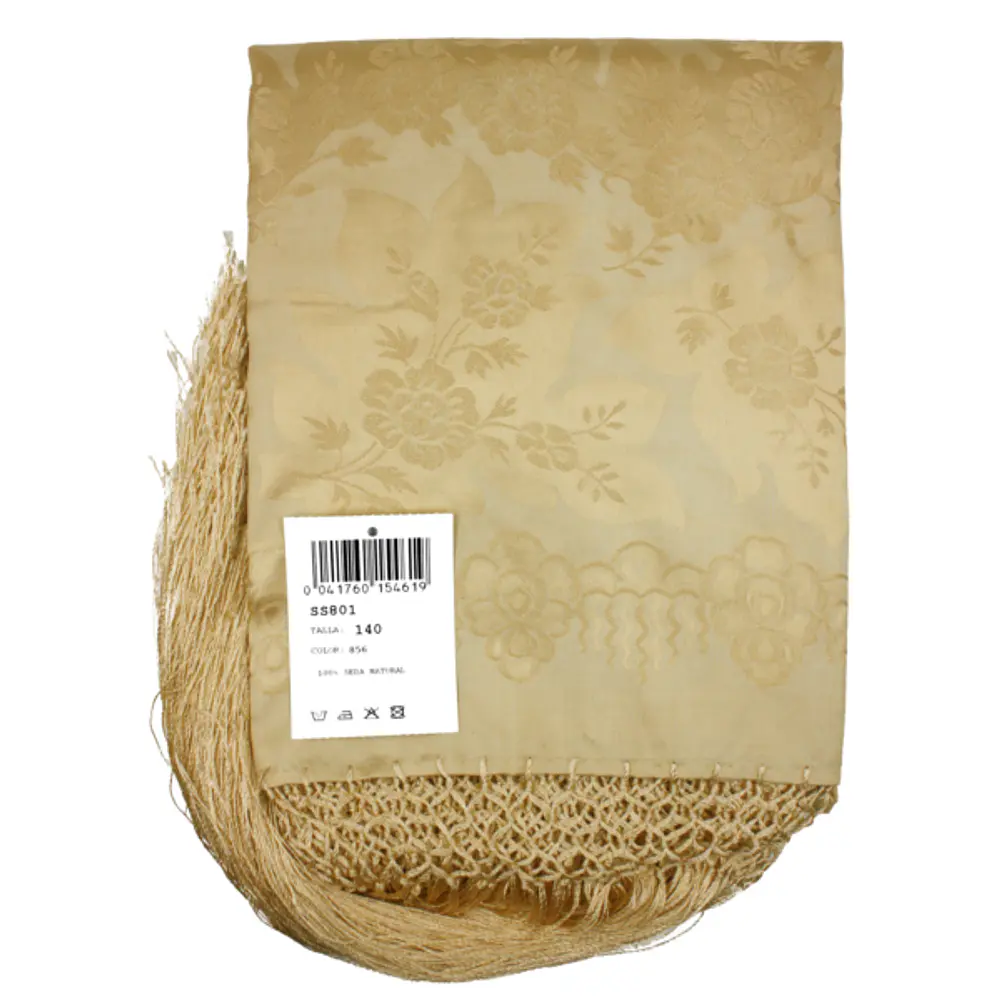 Mantón de Seda Natural – Réplica de Mantón Antiguo M 801 NUEVOS TONOS 