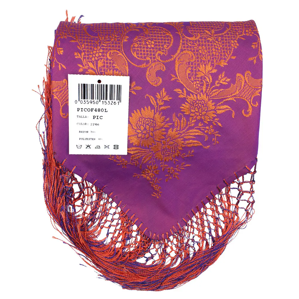 MANTON DE PICO ADAMASCADO DE 140 CMS- EL COMPLEMENTO IDEAL PARA TRAJES REGIONALES