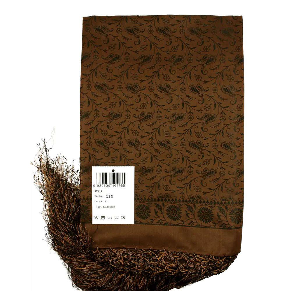 Mantón Adamascado Tradicional 125x125 cm – Estilo Siglo XIX con  mod pp3