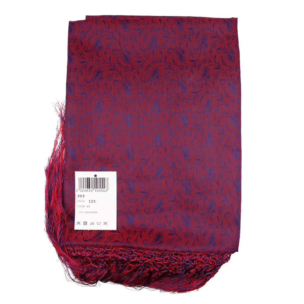 Mantón Adamascado Tradicional 125x125 cm – Estilo Siglo XIX con  mod pp3