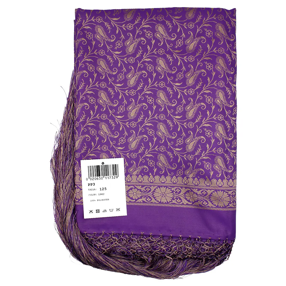 Mantón Adamascado Tradicional 125x125 cm – Estilo Siglo XIX con  mod pp3