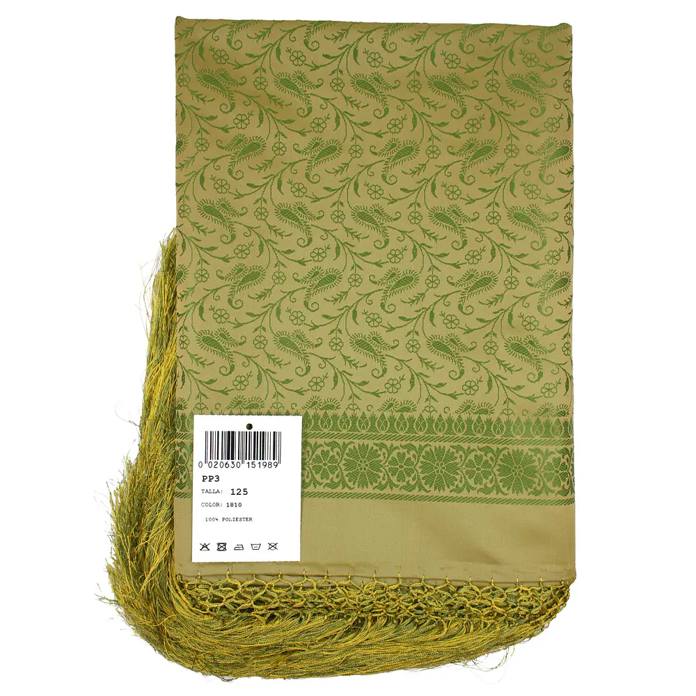 Mantón Adamascado Tradicional 125x125 cm – Estilo Siglo XIX con  mod pp3