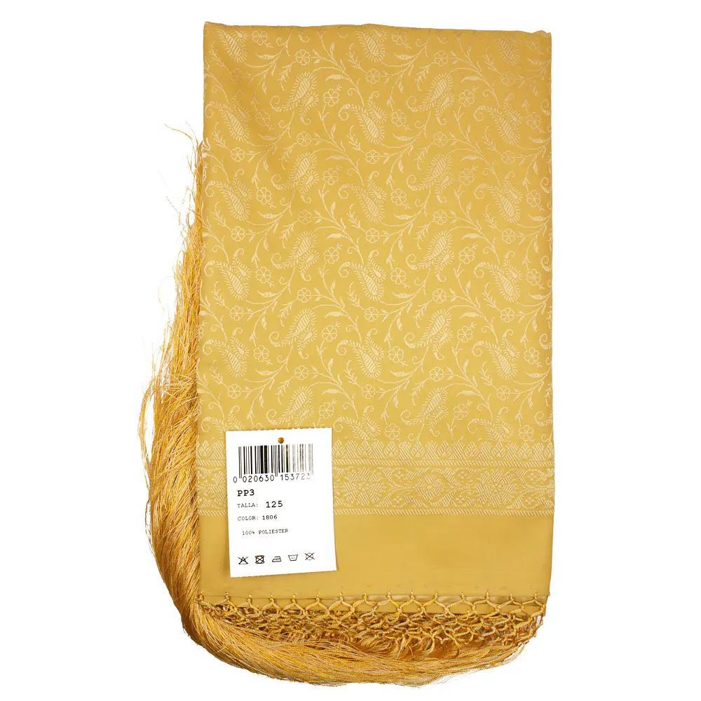 Mantón Adamascado Tradicional 125x125 cm – Estilo Siglo XIX con  mod pp3