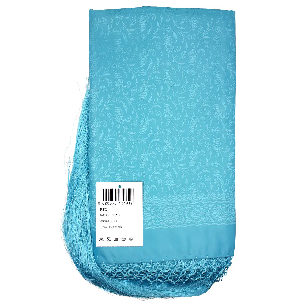 Mantón Adamascado Tradicional 125x125 cm – Estilo Siglo XIX con  mod pp3