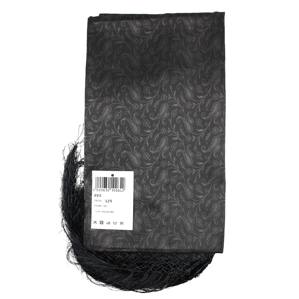 Mantón Adamascado Tradicional 125x125 cm – Estilo Siglo XIX con  mod pp3