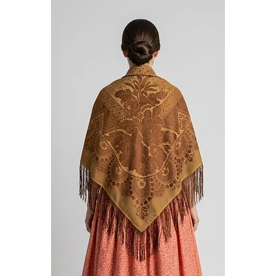 Mantón Adamascado Floral Tradicional - Calidad y Estilo Regional NUEVOS TONOS MOD SUR
