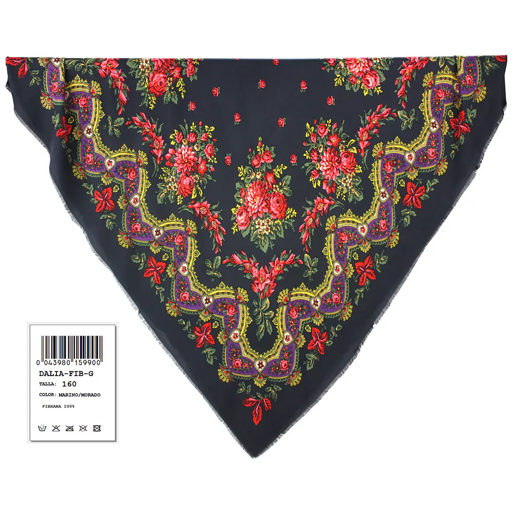Mantón de Merino 100% Fibra para Traje Regional | 160 cm