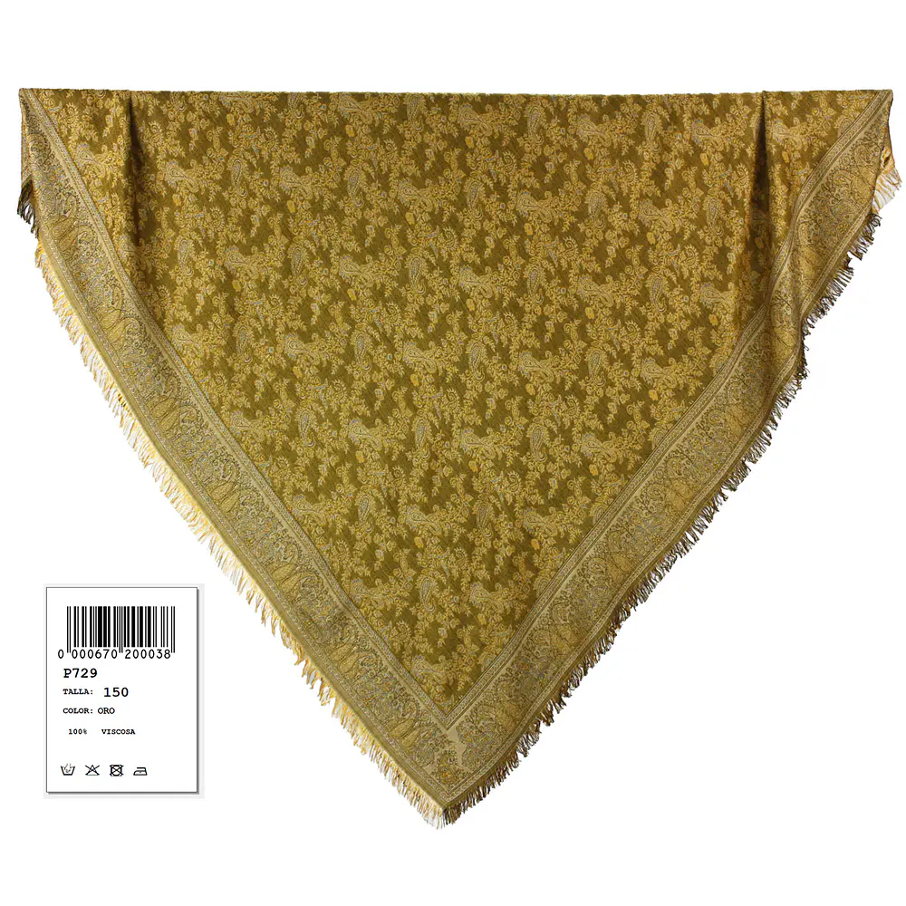 Mantón baturra regional de Viscosa (150 cm) – Elegancia Versátil para Indumentaria