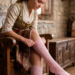 Medias Caladas Rosa para Traje Regional| Esencia Regional