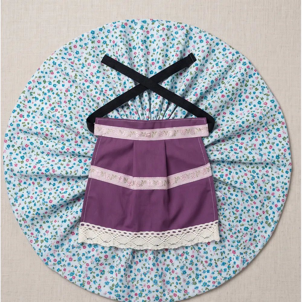 Conjunto de Baturra para Niña (9 a 12 meses) - 4 Piezas con Delantal Morado