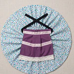 Conjunto de Baturra para Niña (9 a 12 meses) - 4 Piezas con Delantal Morado