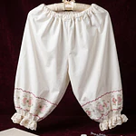 Pololos de Baturra para Mujer con Bordado Floral Rosa (Talla 38/42)