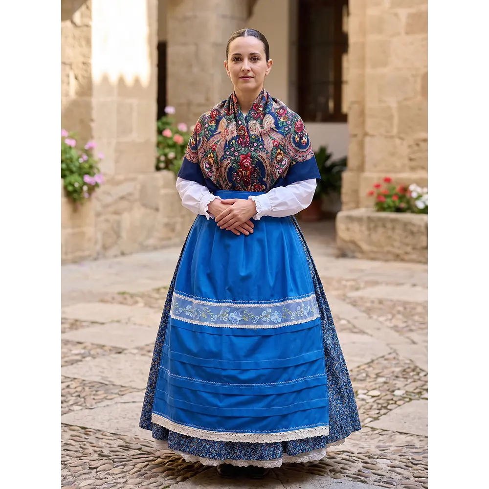 Conjunto de Baturra 3 Piezas Azul (Talla 36/38) - 5,60m de Vuelo