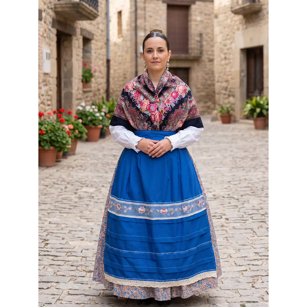 Conjunto de Baturra 3 Piezas Azul (Talla 38/40) - 5,60m de Vuelo