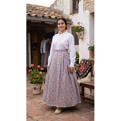 Falda de Baturra Floral Gran Vuelo (5,60m) - Talla 38/40