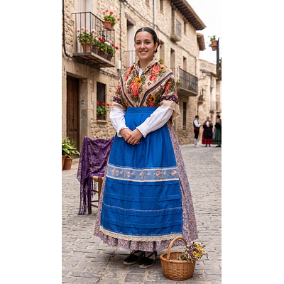 Conjunto de Baturra 3 Piezas con Gran Vuelo (Talla 40/42) 