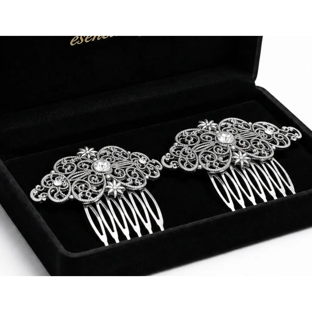 Set de Peinetas Florales Elegantes para Peinados regionales MOD. AURORA