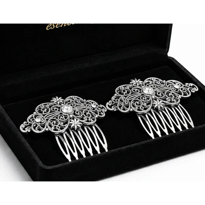 Set de Peinetas Florales Elegantes para Peinados regionales MOD. AURORA