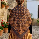 Pañuelo regional baturra rayon poliester 140 cms Nuevos Tonos   NUEVOS TONOS