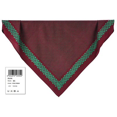pañuelo viscosa 90 cms granate