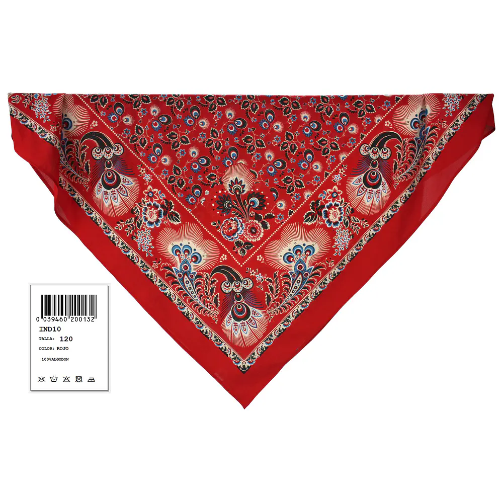 Pañuelos de Algodón para Indumentaria Tradicional  Reproducción S. XIX varios tonos