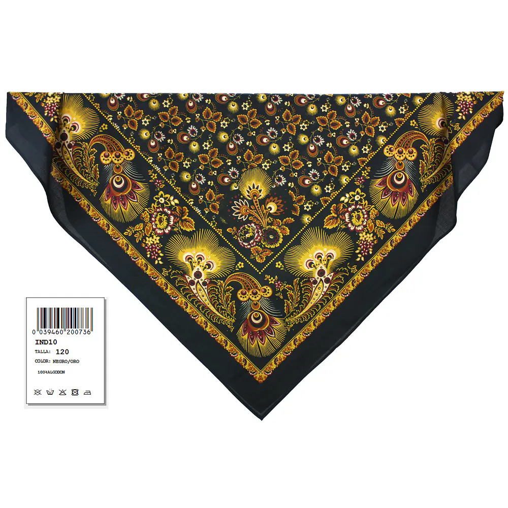 Pañuelos de Algodón para Indumentaria Tradicional  Reproducción S. XIX varios tonos