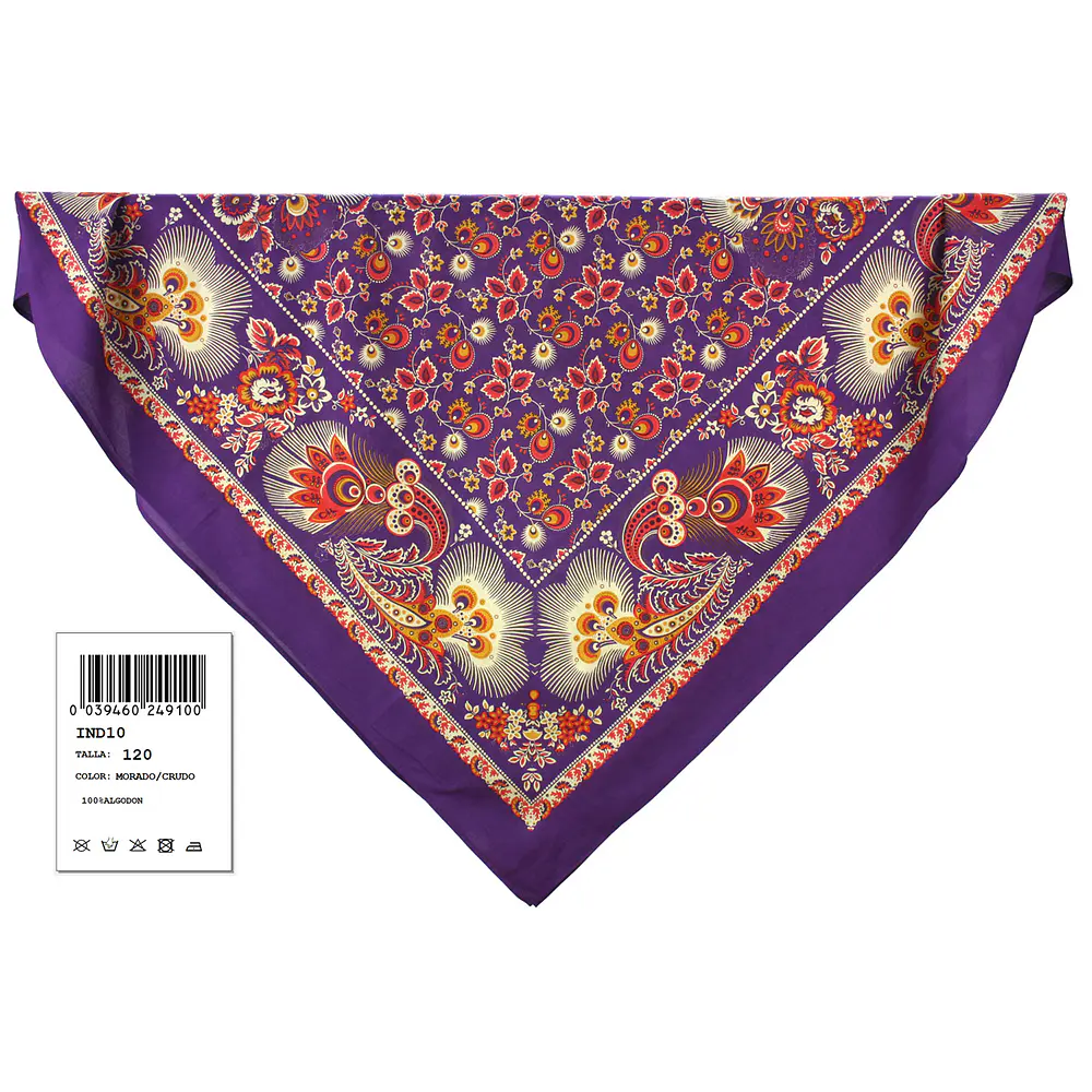Pañuelos de Algodón para Indumentaria Tradicional  Reproducción S. XIX varios tonos