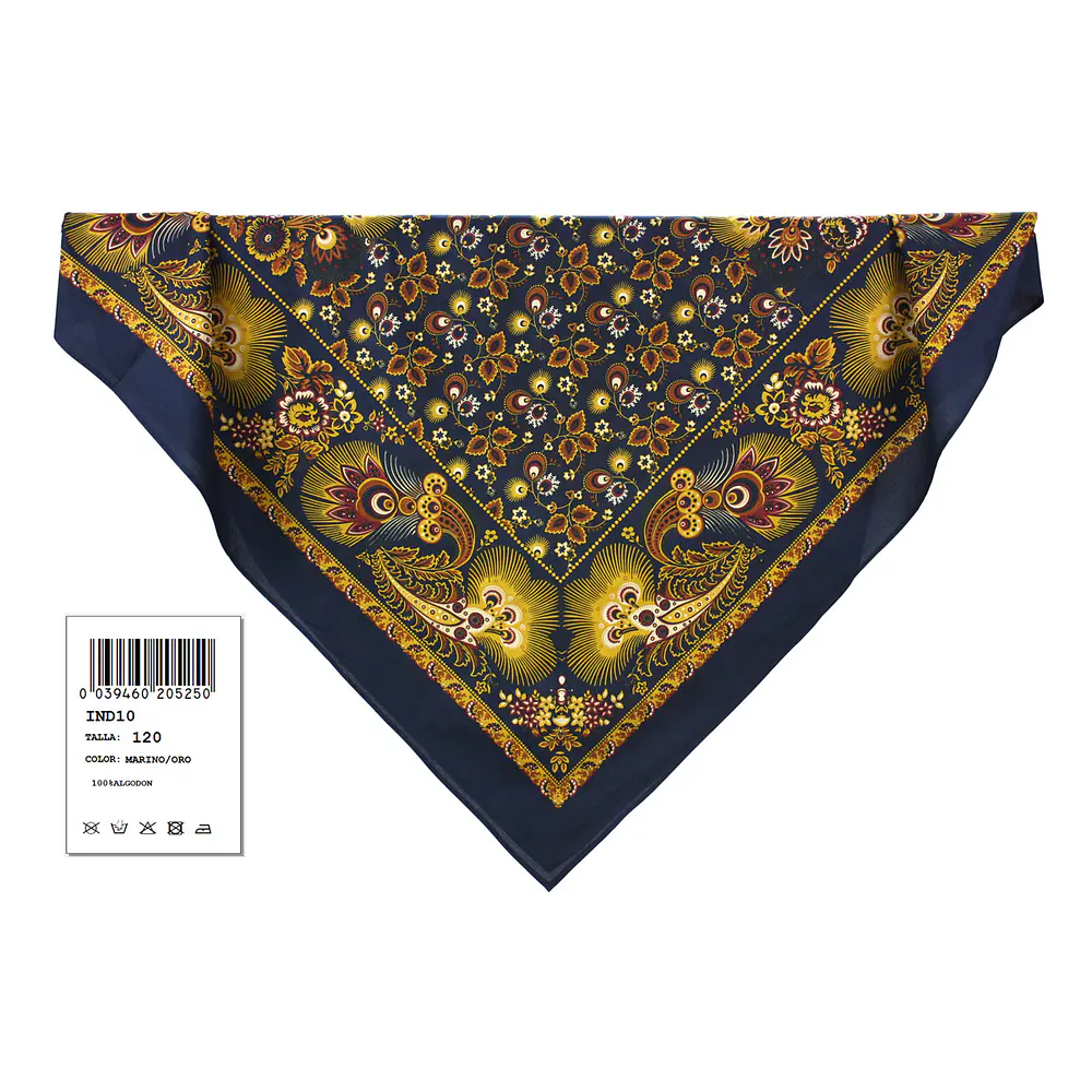 Pañuelos de Algodón para Indumentaria Tradicional  Reproducción S. XIX varios tonos