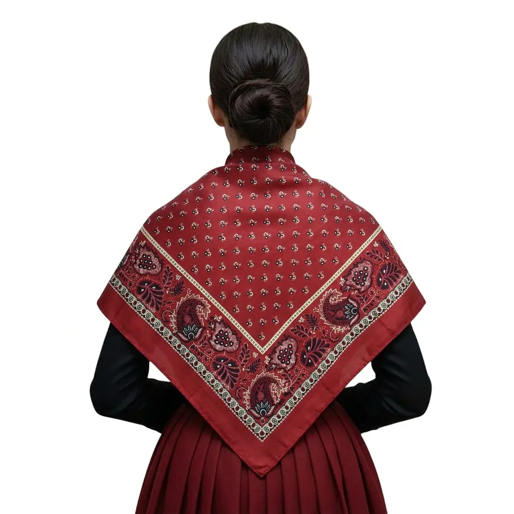 Pañuelo regional baturra indiana algodon 120 cms Mod Pilar varios tonos