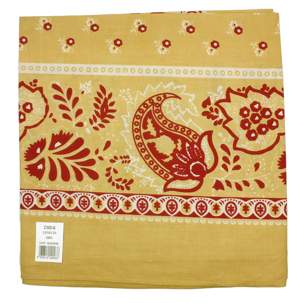 Pañuelo regional baturra indiana algodon 120 cms Mod Pilar varios tonos