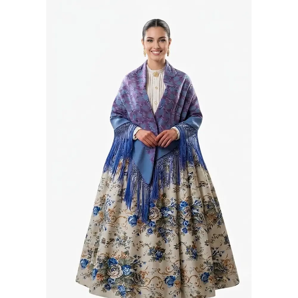Conjunto Regional de Falda y Mantón TT 38/40 Indumentaria Tradicional Huertana y Baturra