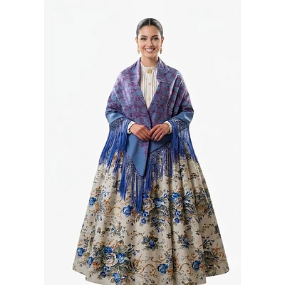 Conjunto Regional de Falda y Mantón TT 38/40 Indumentaria Tradicional Huertana y Baturra