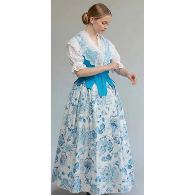 Traje Baturra Aragonesa 3  Piezas Azul Turquesa T.38/40 | Esencia Regional